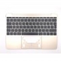 Clavier Apple MacBook 12" A1534 EMC 2991 3099 Topcase Or Francais Azerty
