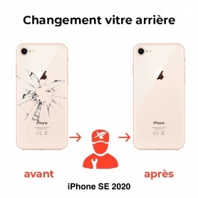 Forfait Remplacement Réparation Vitre Arrière iPhone SE 2020