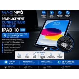 Remplacement Connecteur Charge iPad 10 rapide paris