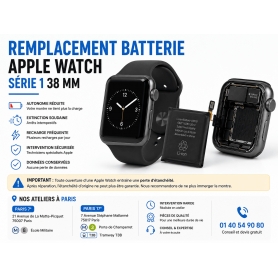 Remplacement batterie Apple Watch Série 1 38 mm