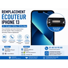 Remplacement Ecouteur iPhone 13 / 13 mini / 13 Pro / 13 Pro Max rapide Paris