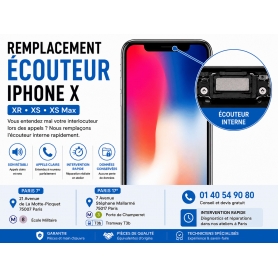 Remplacement Ecouteur iPhone X / XR / XS / XS Max