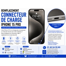 Remplacement Connecteur de Charge iPhone 15 Pro