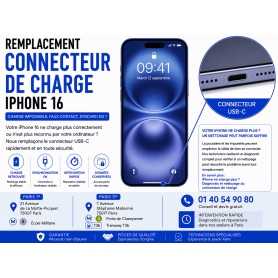 Remplacement connecteur de charge USB-C iPhone 16
