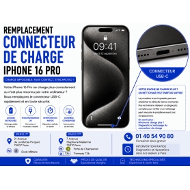 Remplacement Connecteur de Charge iPhone 16 Pro