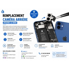 Remplacement Caméra Arrière iPhone 12 Mini