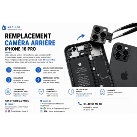 Remplacement Caméra Arrière iPhone 16 Pro