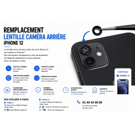 Remplacement Lentille Caméra Arrière iPhone 12