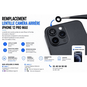 Remplacement Lentille Caméra Arrière iPhone 12 Pro Max