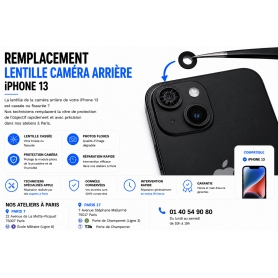 Remplacement Lentille Caméra Arrière iPhone 13