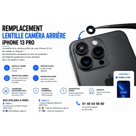 Remplacement Lentille Caméra Arrière iPhone 13 Pro