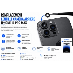 Remplacement Lentille Caméra Arrière iPhone 14 Pro Max