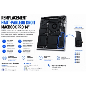 Remplacement Haut Parleur Droit MacBook Pro 14"