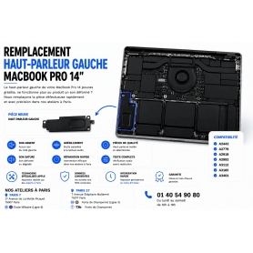 Remplacement Haut Parleur Gauche MacBook Pro 14"