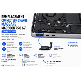 Remplacement Connecteur Charge MagSafe MacBook Pro 16" M4 A3186