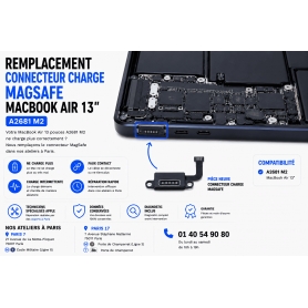 Remplacement Connecteur Charge MagSafe MacBook Air 13" M2 A2681