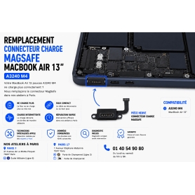 Remplacement Connecteur Charge MagSafe MacBook Air 13" M4 A3240