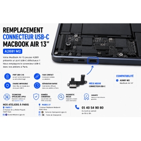 Remplacement Connecteur USB-C MacBook Air 13" A2681