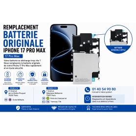 Remplacement batterie originale iPhone 17 Pro Max Apple Paris 7 Paris 17