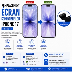 Réparation remplacement écran compatible LCD Apple iPhone 17 Macinfo Paris