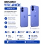 Réparation remplacement vitre arrière iPhone 16 Paris