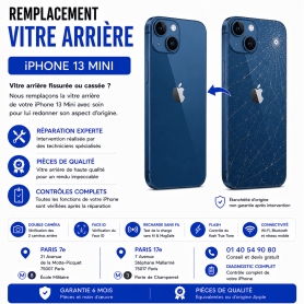 Remplacement Vitre Arrière iPhone 13 Mini