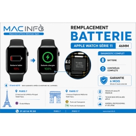Remplacement batterie Apple Watch Série 11 46mm – Réparation Apple Watch Paris | Macinfo