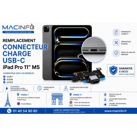 Remplacement Connecteur Charge USB-C iPad Pro 11" M5 A2357 A3358 A3359