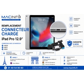 Remplacement connecteur de charge iPad Pro 12,9 pouces A1670 A1671 A1821