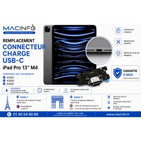 Remplacement Connecteur Charge USB-C iPad Pro 13" M4 A2925 A2926 A3007