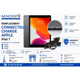 Remplacement connecteur de charge Apple iPad 7 A2197 A2200 A2198