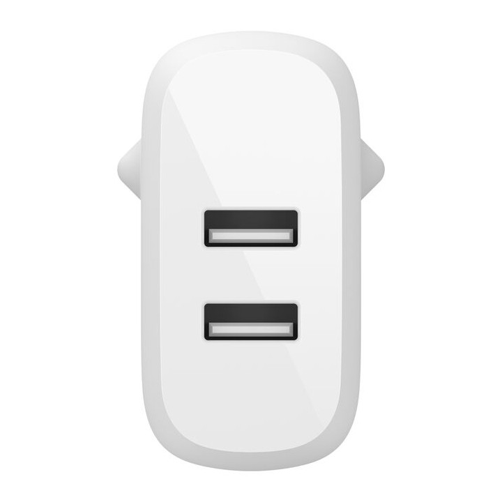 Vue avant du chargeur Belkin 2 ports USB-A 24 W