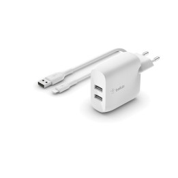 Chargeur Belkin double USB-A 24 W avec câble Lightning