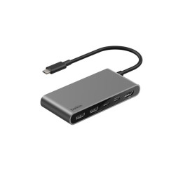 Hub USB-C Belkin 5 ports HDMI 4K 60 Hz gris