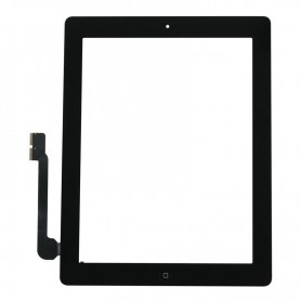 Vitre tactile Apple iPad 3/4 Noir + bouton home