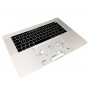 Clavier Topcase Apple MacBook Pro 15" A1707 EMC 3072 3162 Argent Francais Azerty