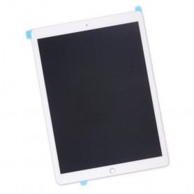 iPad 2018 Blanc Vitre Tactile Adhésif Monté Ecran Qualité Verre Oléophobe  Fixation Caméra Nappe Bouton HOME Réparation Tablette