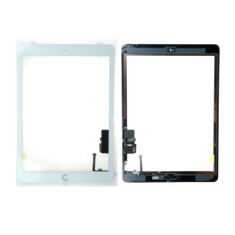 Vitre tactile Apple iPad Air 1 / iPad 5 Blanc + bouton Home + stickers