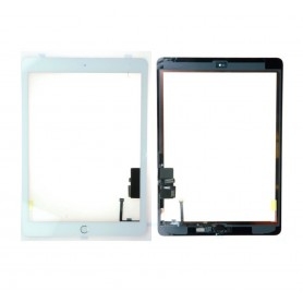 Vitre tactile Apple iPad Air 1 / iPad 5 Blanc + bouton Home + stickers