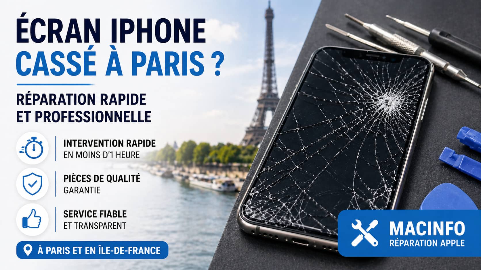 ecran iphone casse paris