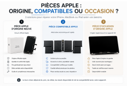 Pièces Apple d’origine, compatibles ou d’occasion : quelles différences pour réparer son iPhone, MacBook ou iPad ?